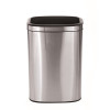 Alpine Industries 10.5 Gal. Stainless Steel Rectangular Liner Touchless Open Top Trash Can with Liner