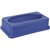 Alpine Industries 23 Gal. Blue Slim Drop Slot Swing Trash Can Lid