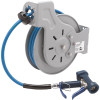 T&S Single-Handle Hose Reel (Coated) Utility Faucet Plated Brass Spray Valve in Polished Chrome