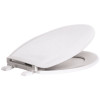 CENTOCO Elongated Closed Front Toilet Seat in Crane White