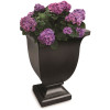 Mayne Augusta 26 in. Tall Self-Watering Black Polyethylene Planter