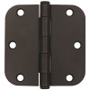 Everbilt 3-1/2 in. x 5/8 in. Radius Matte Black Door Hinge Value Pack (24-Pack)