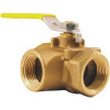 Apollo 1 in. Bronze FNPT x FNPT 3 Way Diverter Valve