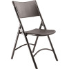National Public Seating 600 Heavy-Duty Black Plastic Metal Frame Folding Chair (4-Pack)