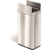 HLS COMMERCIAL 18 Gal. Wings Open Lid Sensor Stainless Steel Trash Can with Odor Filter