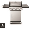 Dyna-Glo Premier 3-Burner Natural Gas Grill in Stainless Steel with Folding Side Tables