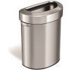 HLS COMMERCIAL 18 Gal. Stainless Steel Semi-Round Open Top Trash Can