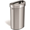 HLS COMMERCIAL 23 Gal. Stainless Steel Semi-Round Open Top Trash Can