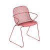 Ramatuelle'73 Rouge Brossa Nova Stackable Plastic/Metal Outdoor Dining Chair