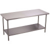 Elkay 48 in. Stainless Steel Kitchen Utility Table with Legs and Undershelf