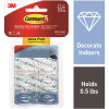 Command Mini 1.1 in. Clear Hooks with Clear Strips (18-Pack)