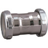 KEENEY 1-1/2 in. x 1-1/2 in. 22-Gauge Brass Slip Joint Straight Coupling in Chrome