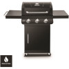 Dyna-Glo Premier 3-Burner Natural Gas Grill in Black with Folding Side Tables