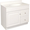 Design House Wyndham 36 in. W x 21 in. D Unassembled Bath Vanity Cabinet Only in Semi-Gloss White