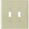 Titan3 Ivory Smooth 2-Gang Toggle Jumbo Metal Wall Plate