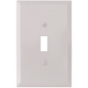 Titan3 White Smooth 1-Gang Toggle Jumbo Metal Wall Plate