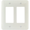 Titan3 White Smooth 2-Gang Rocker Princess Metal Wall Plate