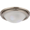 14 in. 2-Light Indoor Brushed Nickel Wall Sconce Lighting with Frosted White Glass