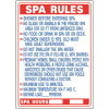 19 in. x 27 in. Spa Rules Sign (Florida)