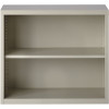 Hirsh 30 in. H Light Gray Metal 2-Shelf Standard Bookcase with Adjustable Shelves