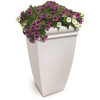 Mayne Chelsey 28 in. Tall Self-Watering White Polyethylene Planter