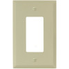 Titan3 Ivory Textured 1-Gang Rocker Jumbo Metal Wall Plate