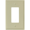 Titan3 Ivory Textured 1-Gang Rocker Jumbo Metal Wall Plate