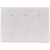 Titan3 White Smooth 3-Gang Blank Standard Metal Wall Plate