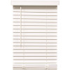 Home Decorators Collection White Cordless Room Darkening Faux Wood Blind 2 in. Slats 27 in. W x 60 in. L