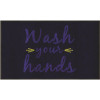 M+A Matting 3 ft. x 5 ft. Wash Your Hands Floor Mat Hygiene Reminder or Message Mat for Restroom or Corridor