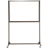 48 in. x 68 in. x 1 in. Protective Sneeze Plexi Shield - SCO with Wheels