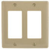 HUBBELL WIRING 2-Gang Decorator Wall Plate - Ivory