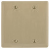 HUBBELL WIRING 2-Gang Ivory Box Mount Blank Wall Plate