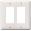 HUBBELL WIRING 2-Gang Decorator Wall Plate - White