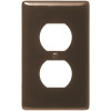 HUBBELL WIRING 1-Gang Duplex Wall Plate - Brown