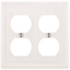HUBBELL WIRING 2-Gang Duplex Wall Plate - White
