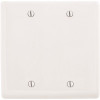 HUBBELL WIRING 2-Gang White Medium Size Box Mount Blank Wall Plate
