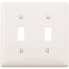 HUBBELL WIRING 2-Gang White Medium Size Toggle Wall Plate