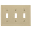 HUBBELL WIRING 3-Gang Ivory Medium Size Toggle Wall Plate