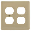 HUBBELL WIRING 2-Gang Medium Size Duplex Wall Plate - Ivory