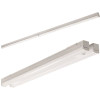 Commercial 8 ft. (Two 4ft.) 440 Watt Equivalent Integrated LED White Multi-Volt Strip Light Fixture 11000 Lumens 4000K