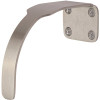 Satin MicroShield Stainless Steel Hands Free Hospital Pull with 2 in. Baseplate, 4 in. Projection, 3-7/8 in. Clearance