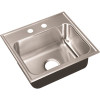 Just Manufacturing Stylist Series 18 Gauge Stainless Steel 17 in. 2-Hole Drop-in Bar Sink