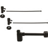 Westbrass 1-1/4 in. x 1-1/4 in. Brass Oval Bottle Trap Lavatory Supply Kit, Matte Black Westbrass 1-1/4 in. x 1-1/4 in. Brass Oval Bottle Trap Lavatory Supply Kit, Matte Black