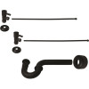 Westbrass 1-1/2 in. x 1-1/2 in. Brass P-Trap Lavatory Supply Kit, Matte Black Westbrass 1-1/2 in. x 1-1/2 in. Brass P-Trap Lavatory Supply Kit, Matte Black