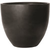 Vasesource 33.5 in. x 38.5 in. x 38.5 in. Jumbo Jesslyn Med Black Round Fiberstone Planter