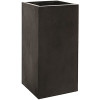 Vasesource 39.25 in. x 19.5 in. x 19.5 in. Bouvy XL Natural Black Square Fiberstone Planter