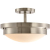 Design House Harris 13 in. 2-Light Satin Nickel Ceiling Light Flush Mount/Semi-Flush Mount