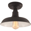 Design House Kimball 11 in. 1-Light Matte Black Ceiling Light Semi-Flush Mount