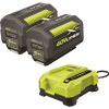 RYOBI 40V Lithium-Ion 6.0 Ah High Capacity Battery and Rapid Charger Starter Kit (2-Batteries)